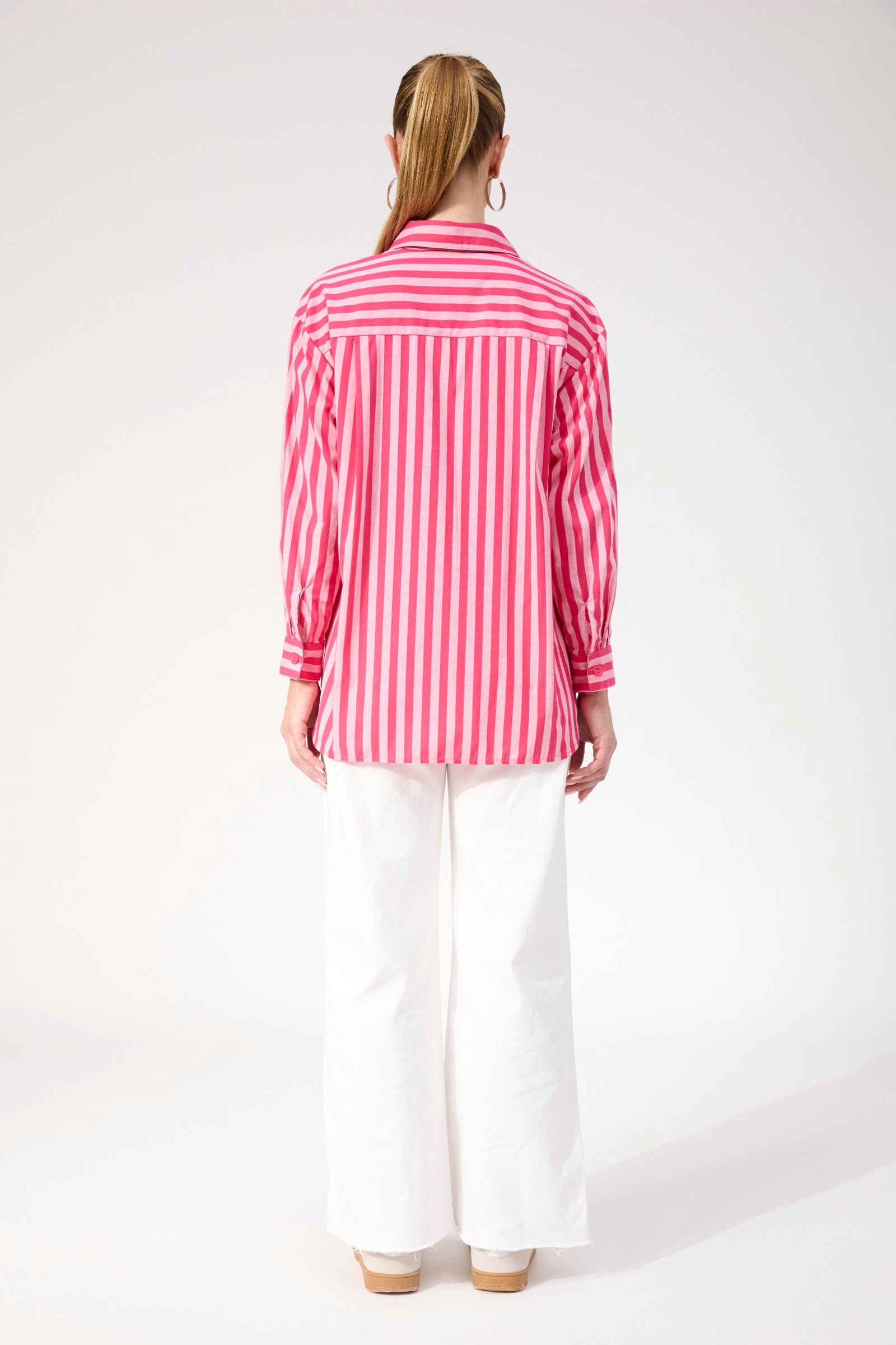 Monterosa Stripe Shirt - Hot Pink