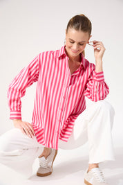 Monterosa Stripe Shirt - Hot Pink