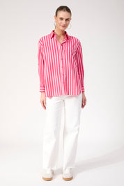 Monterosa Stripe Shirt - Hot Pink