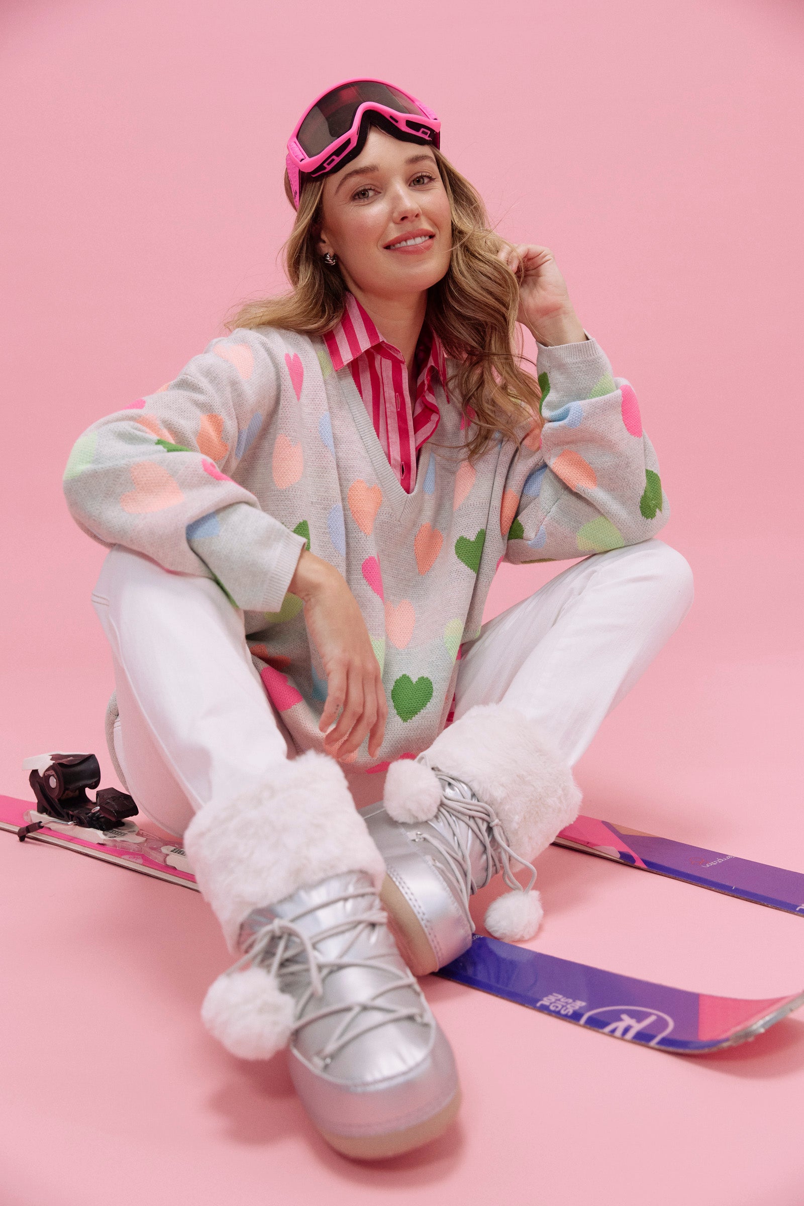 Alaska Relaxed Heart Jumper - Neon