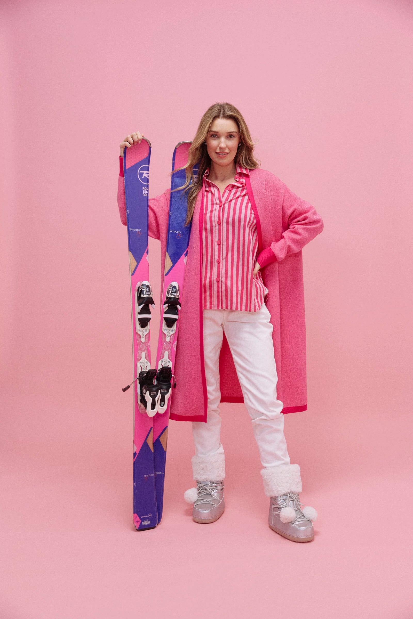 Monterosa Stripe Shirt - Hot Pink