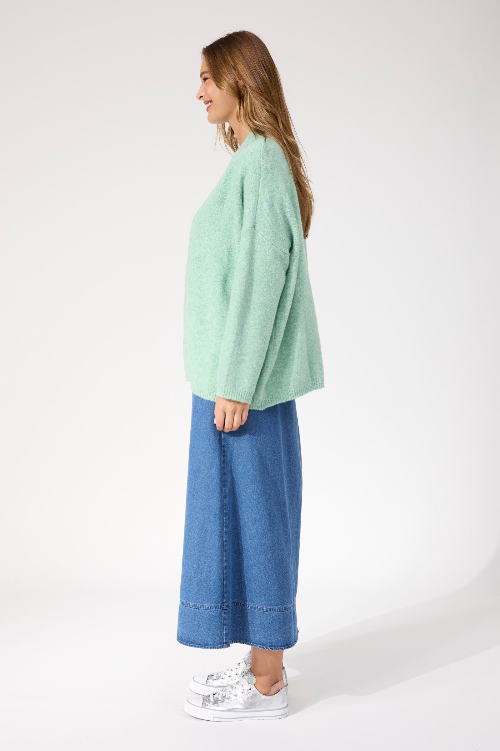 Ottawa Crop Cardigan - Mint