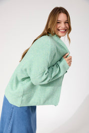 Ottawa Crop Cardigan - Mint