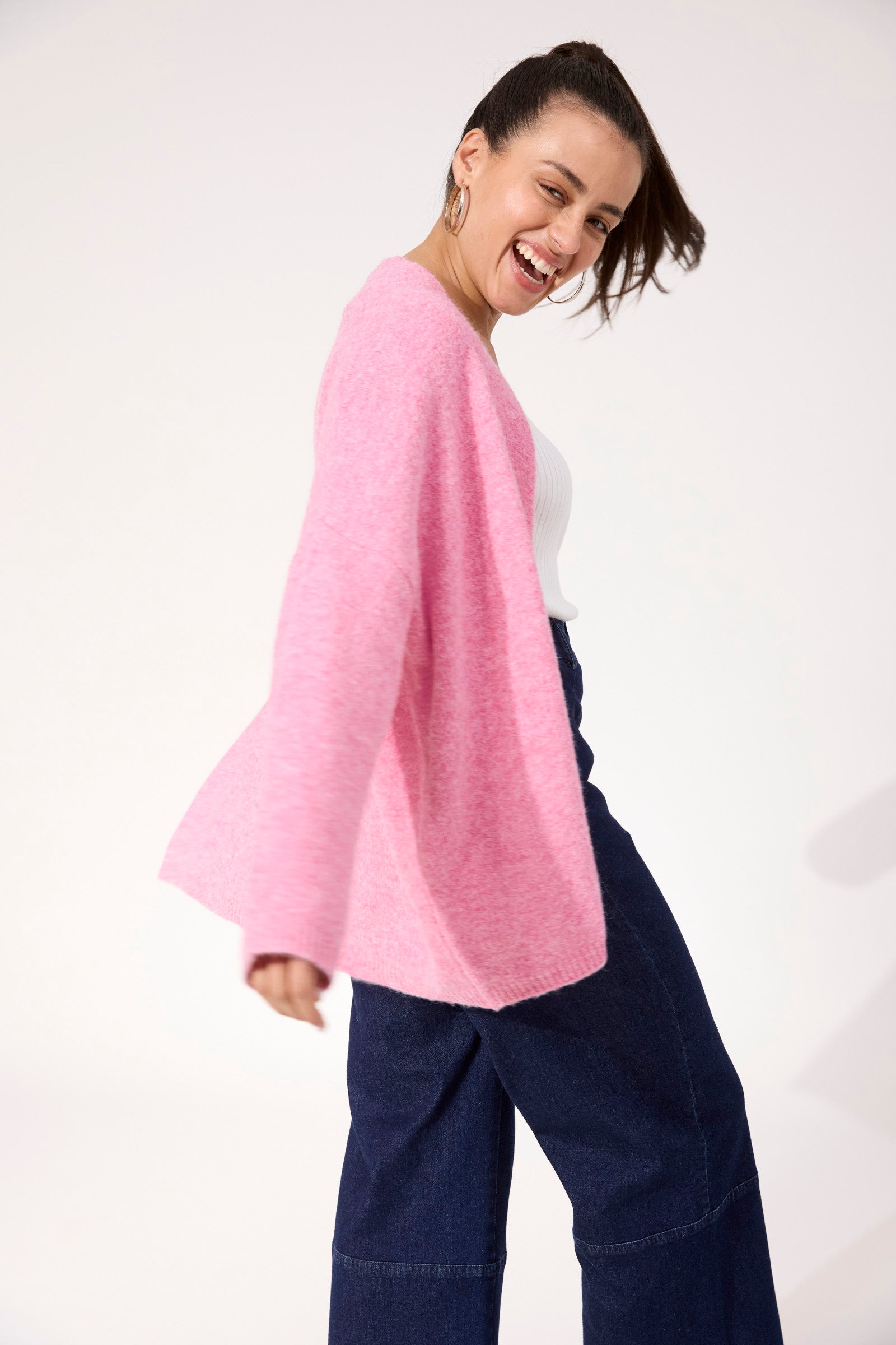 Ottawa Crop Cardigan - Pink