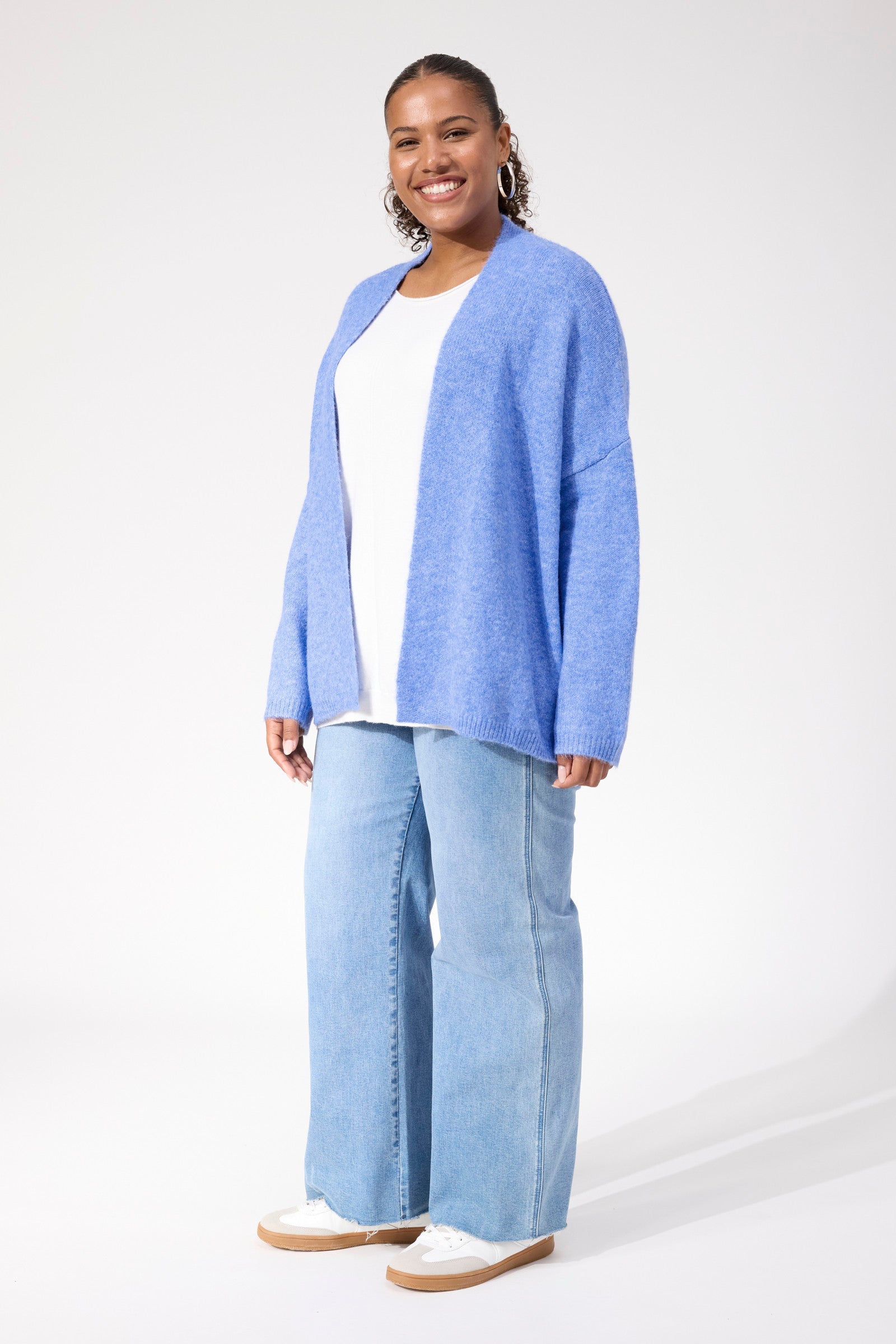 Ottawa Crop Cardigan - Blue