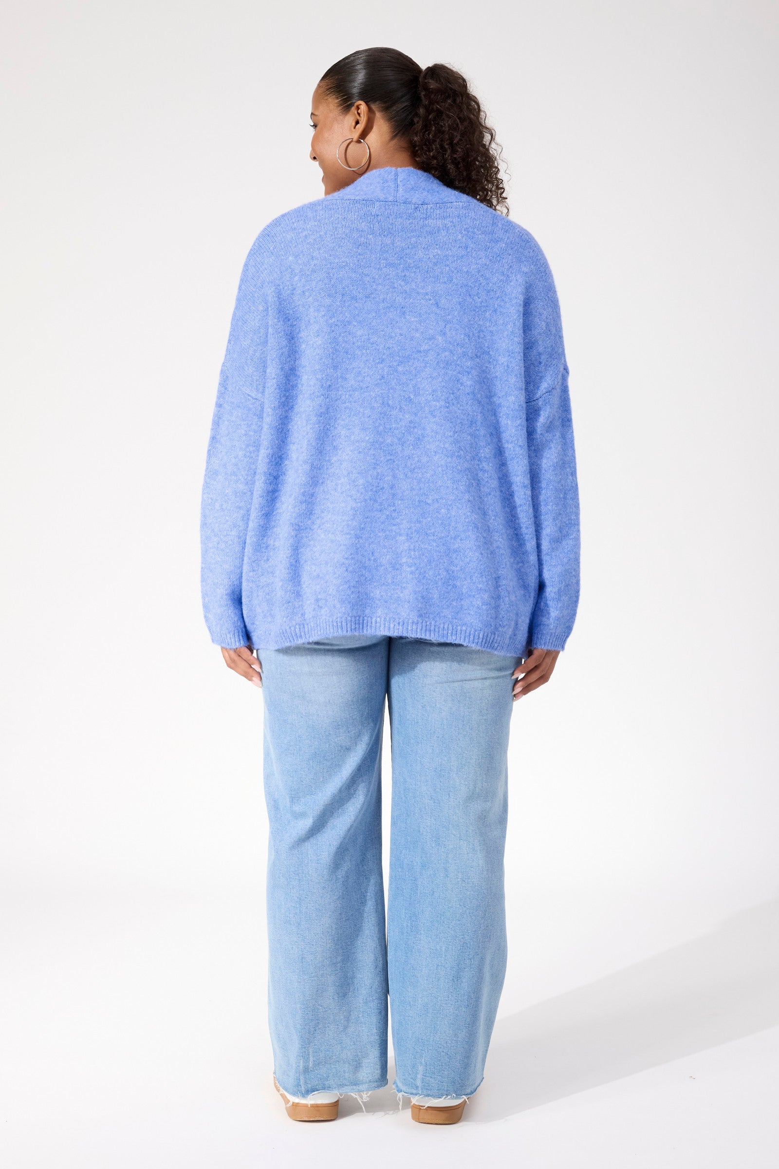 Ottawa Crop Cardigan - Blue