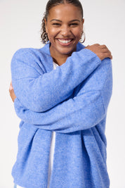 Ottawa Crop Cardigan - Blue