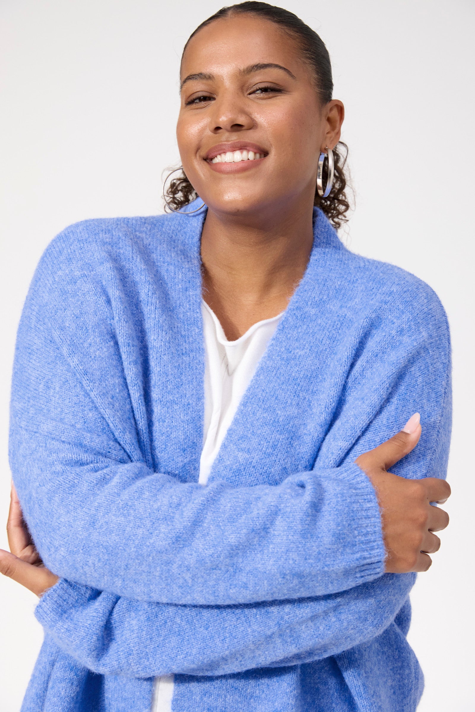 Ottawa Crop Cardigan - Blue