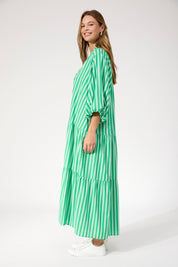 Monterosa Stripe Maxi Dress - Green