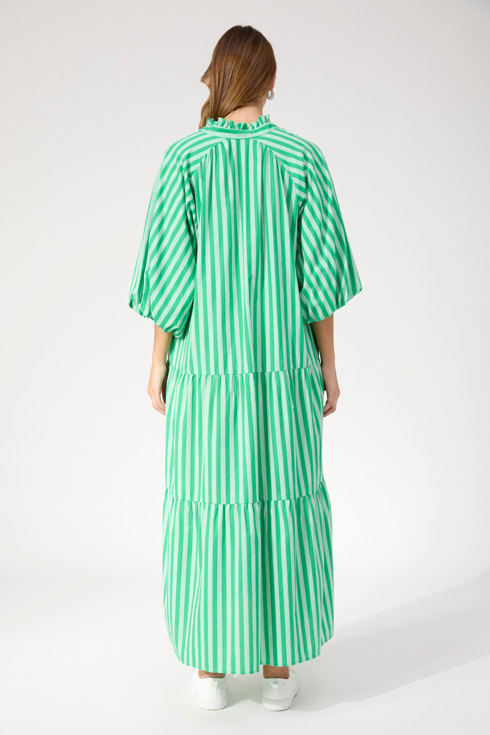 Monterosa Stripe Maxi Dress - Green
