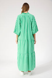 Monterosa Stripe Maxi Dress - Green