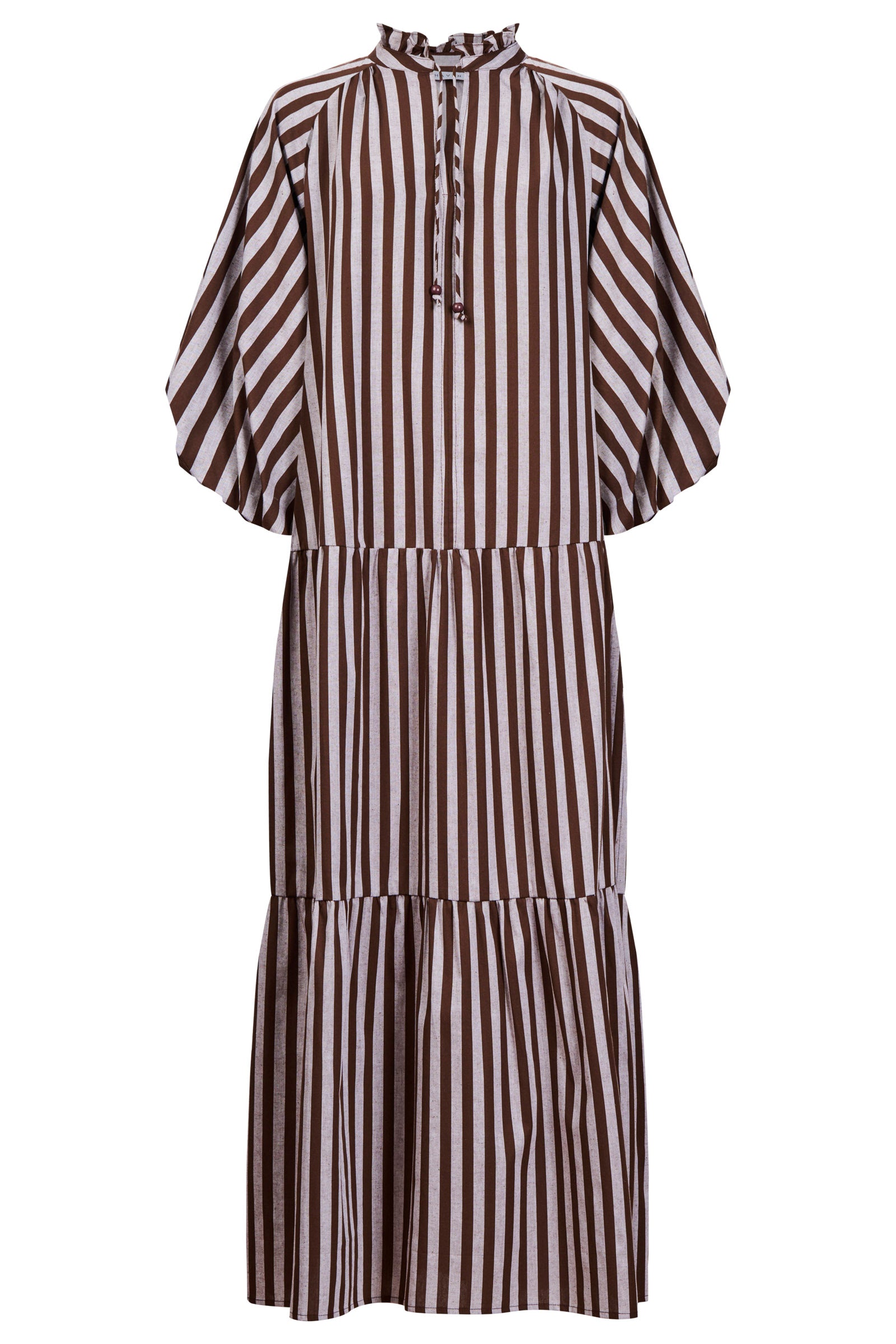 Monterosa Stripe Maxi Dress - Brown