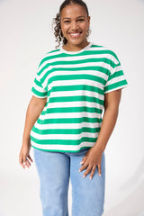 Columbus Stripe Tshirt - Green