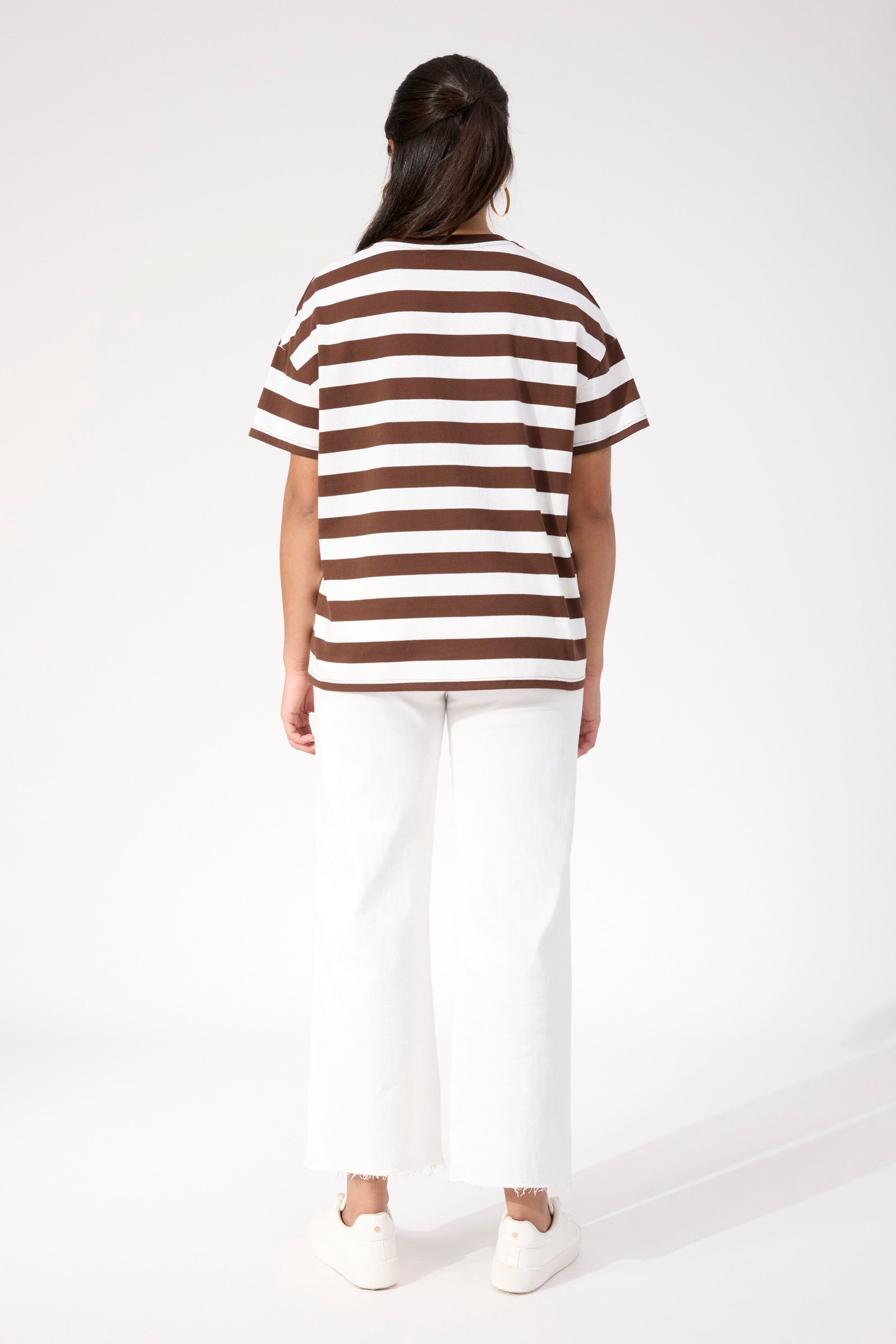 Columbus Stripe Tshirt - Brown