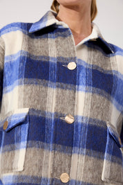 Fargo Cropped Jacket - Blue