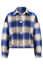 Fargo Cropped Jacket - Blue