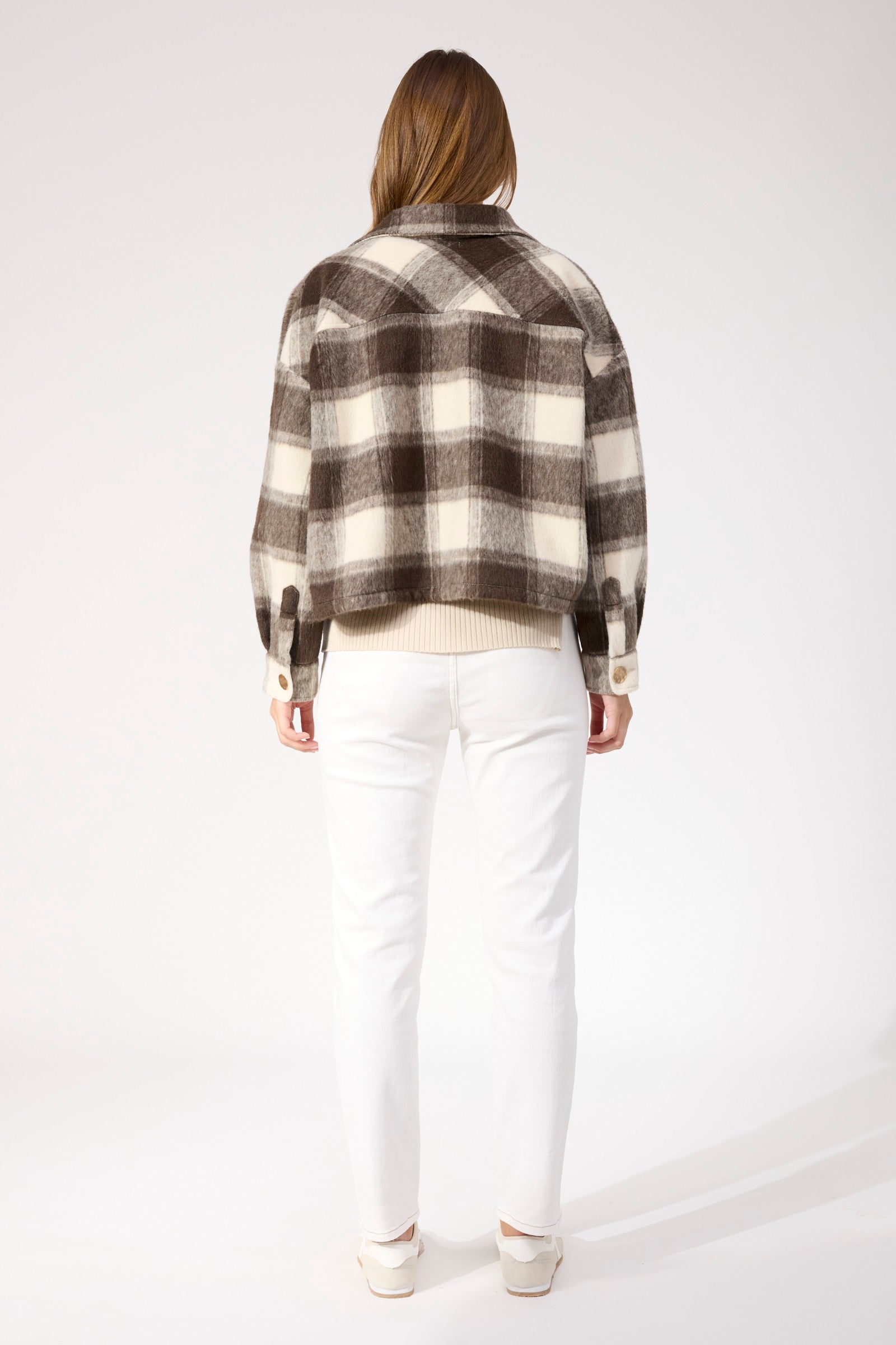 Fargo Cropped Jacket - Brown