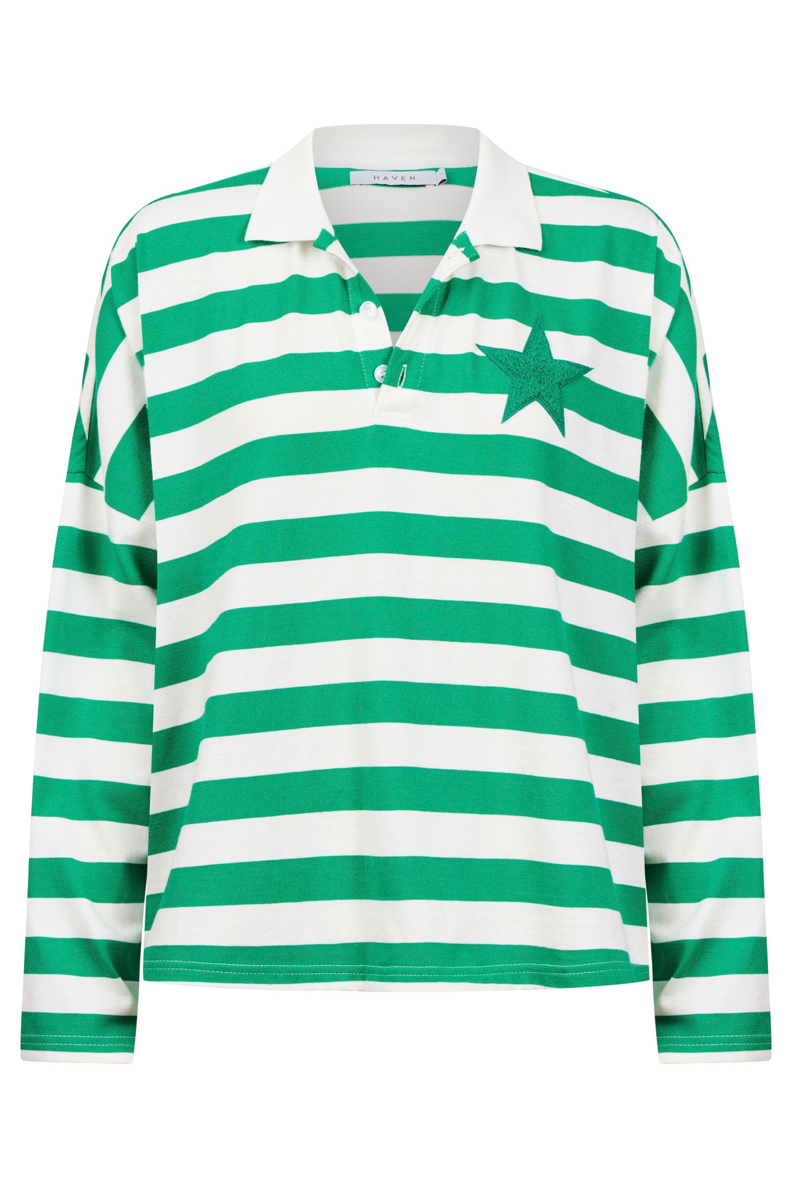 Columbus Stripe Polo Top - Green