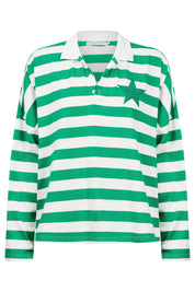 Columbus Stripe Polo Top - Green
