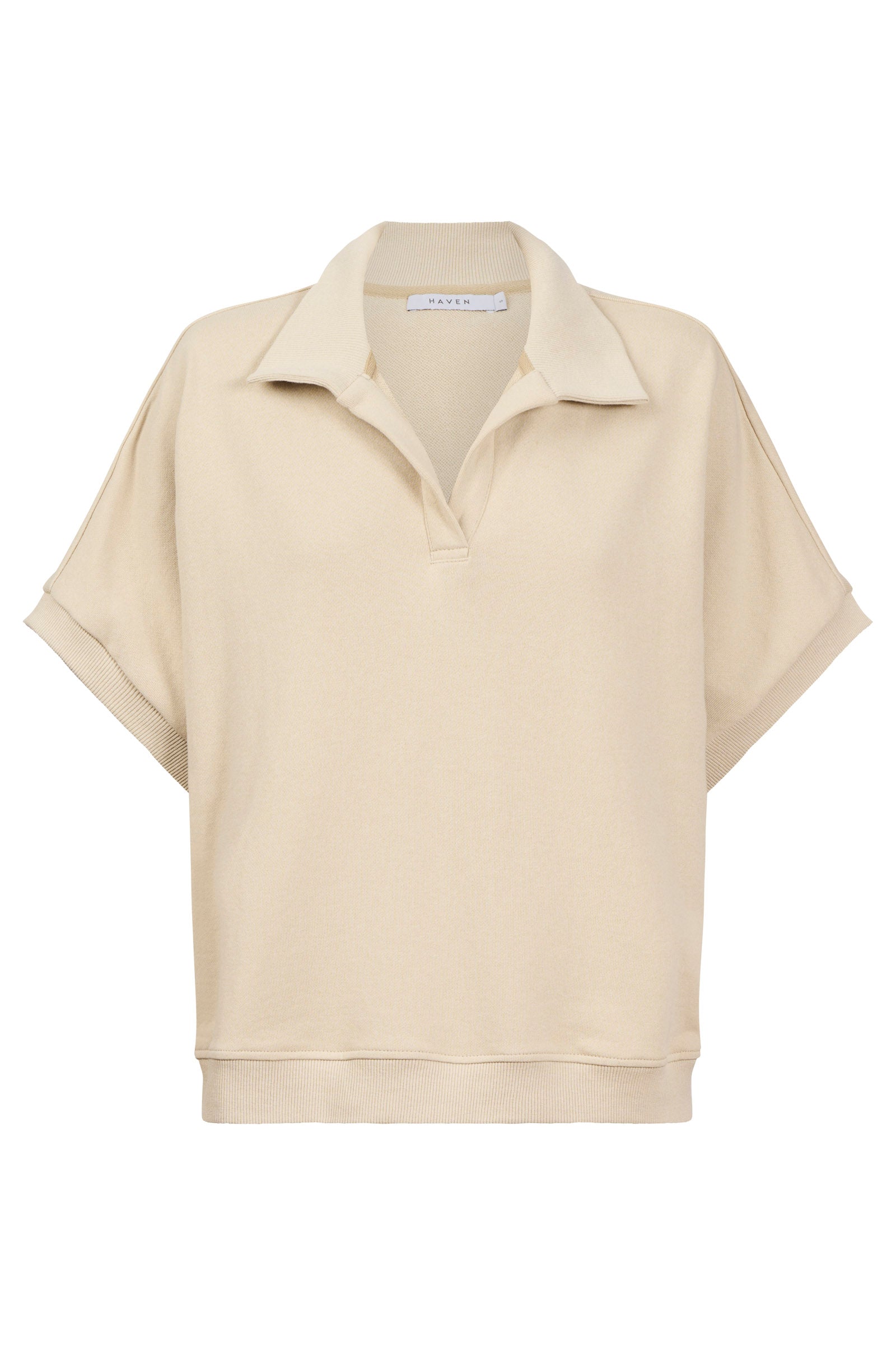 Boston Crop Sweat Top - Latte