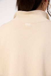 Boston Crop Sweat Top - Latte