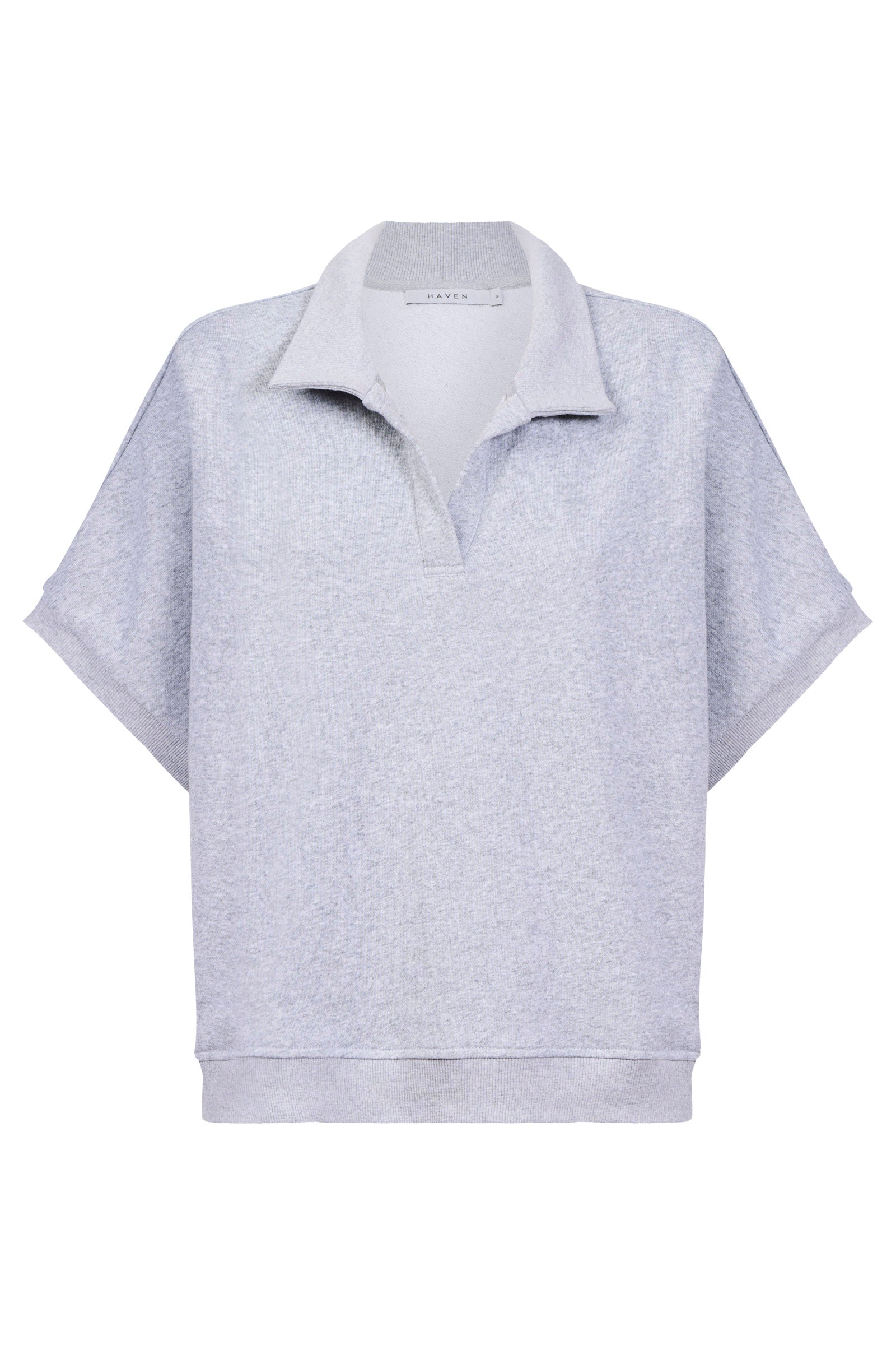 Boston Crop Sweat Top - Grey