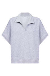 Boston Crop Sweat Top - Grey