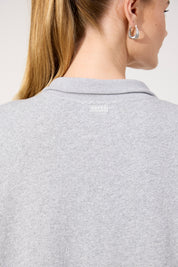 Boston Crop Sweat Top - Grey