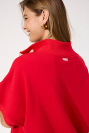 Boston Crop Sweat Top - Red