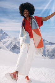 Valenza Triangle Scarf - Red