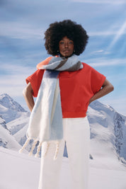 Valenza Triangle Scarf - Red