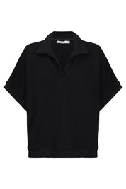 Boston Crop Sweat Top - Black