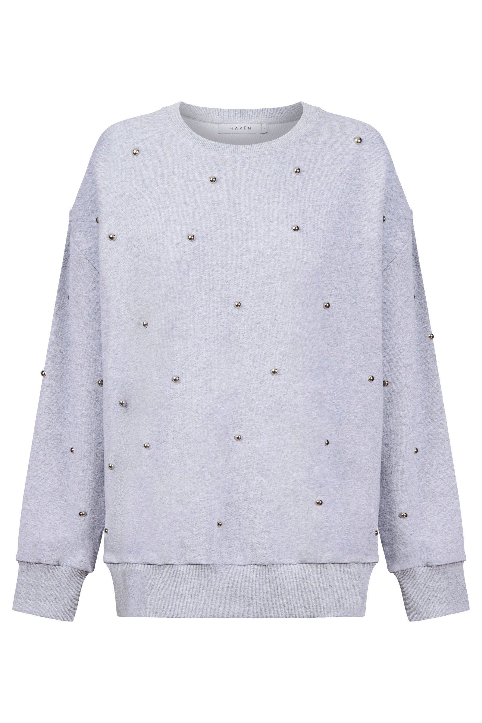 Boston Studded Sweatshirt - Grey