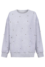 Boston Studded Sweatshirt - Grey