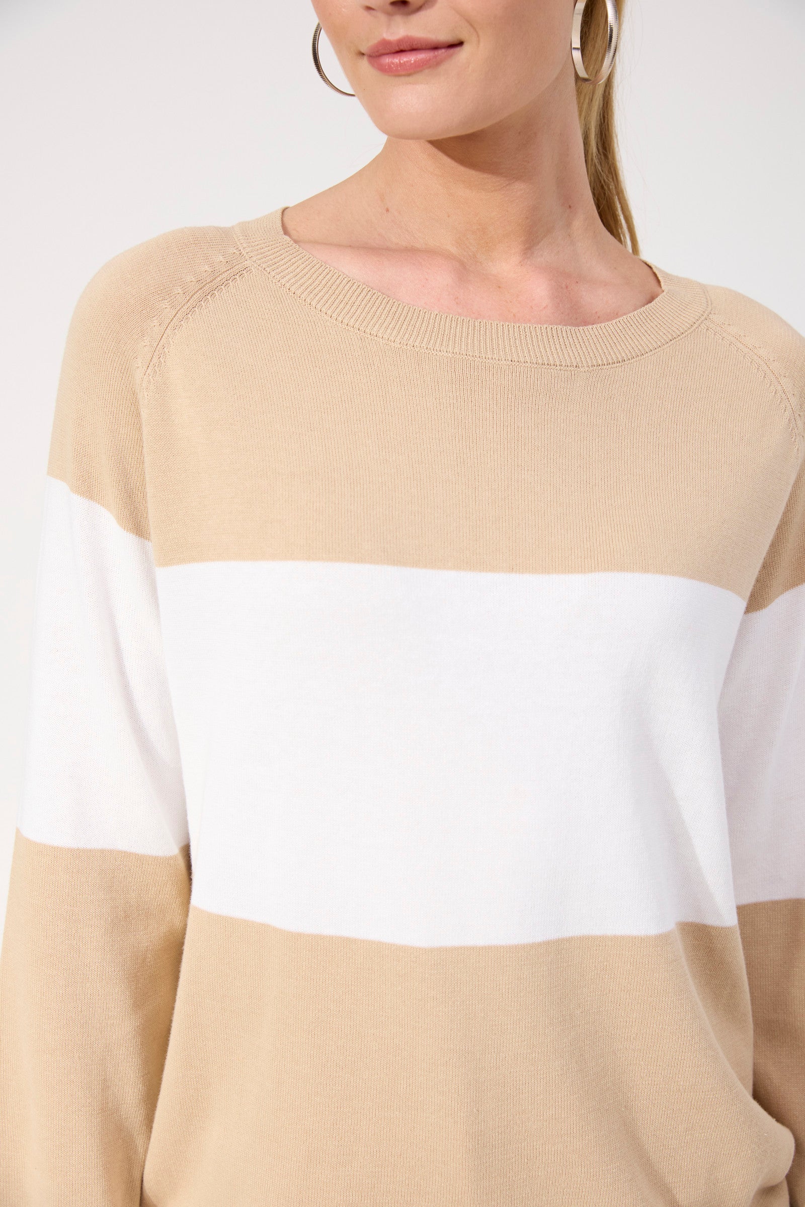 Savoie Stripe Jumper - Latte