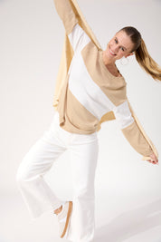 Savoie Stripe Jumper - Latte
