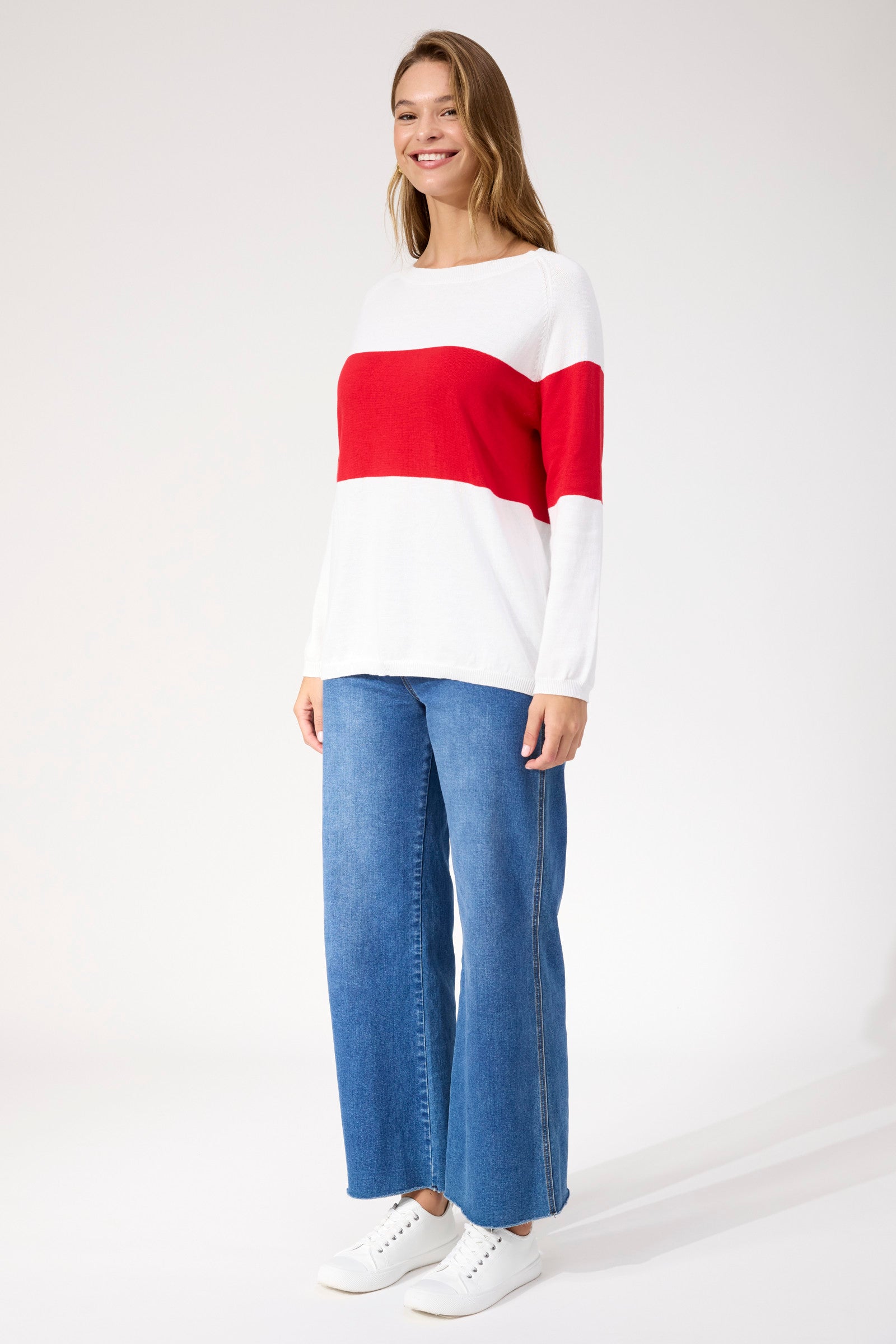 Savoie Stripe Jumper - Red