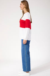 Savoie Stripe Jumper - Red