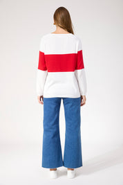 Savoie Stripe Jumper - Red