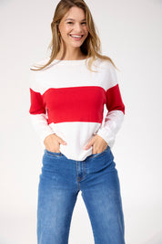 Savoie Stripe Jumper - Red