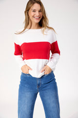 Savoie Stripe Jumper - Red
