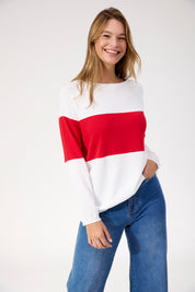 Savoie Stripe Jumper - Red