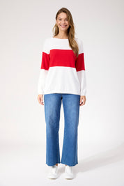 Savoie Stripe Jumper - Red