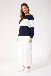 Savoie Stripe Jumper - Navy