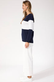 Savoie Stripe Jumper - Navy