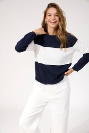 Savoie Stripe Jumper - Navy