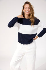 Savoie Stripe Jumper - Navy