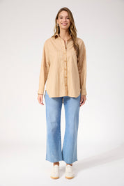 Fairbanks Stripe Shirt - Latte