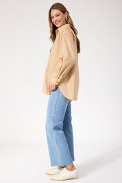 Fairbanks Stripe Shirt - Latte