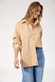Fairbanks Stripe Shirt - Latte
